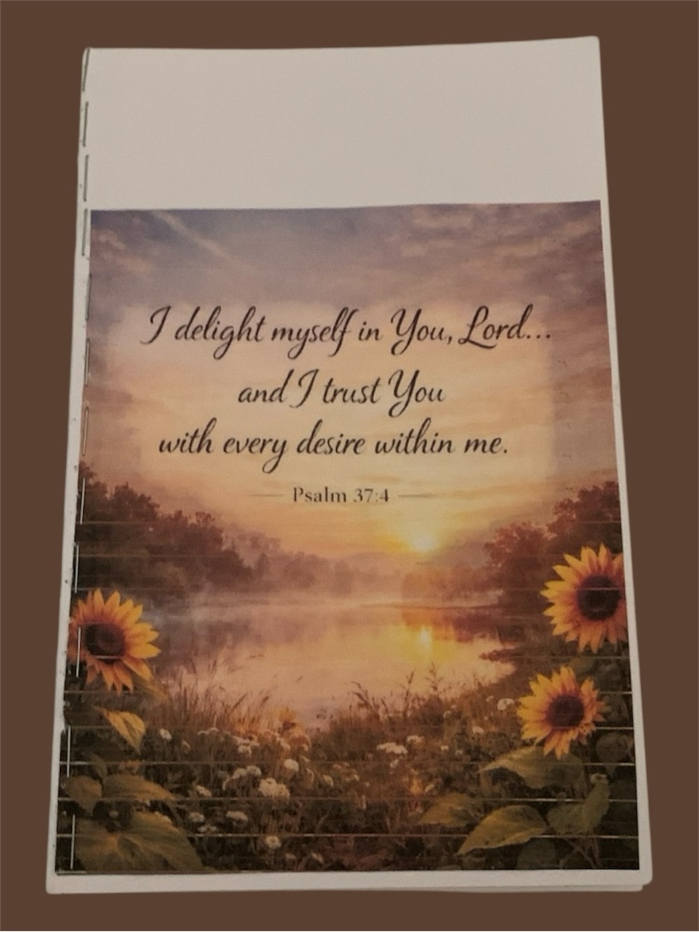 Sunflower Scripture Journal Notebook | Custom Handcrafted Bible Verse Prayer Pad